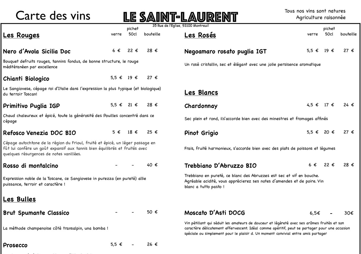 Restaurant Le Saint-Laurent menu 4