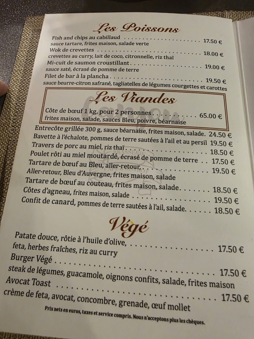 Brasserie l'Anjou menu 3