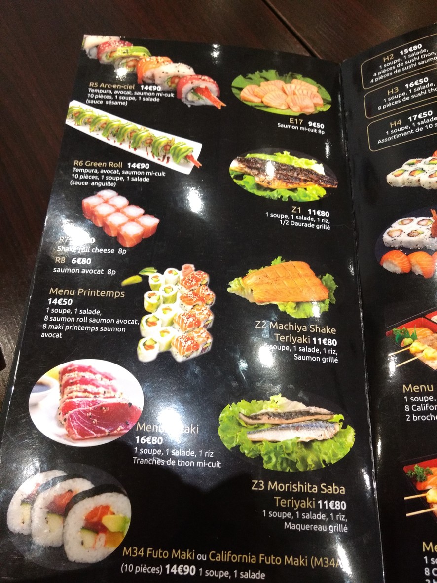 Restaurant Japonais Asie B7 menu 8