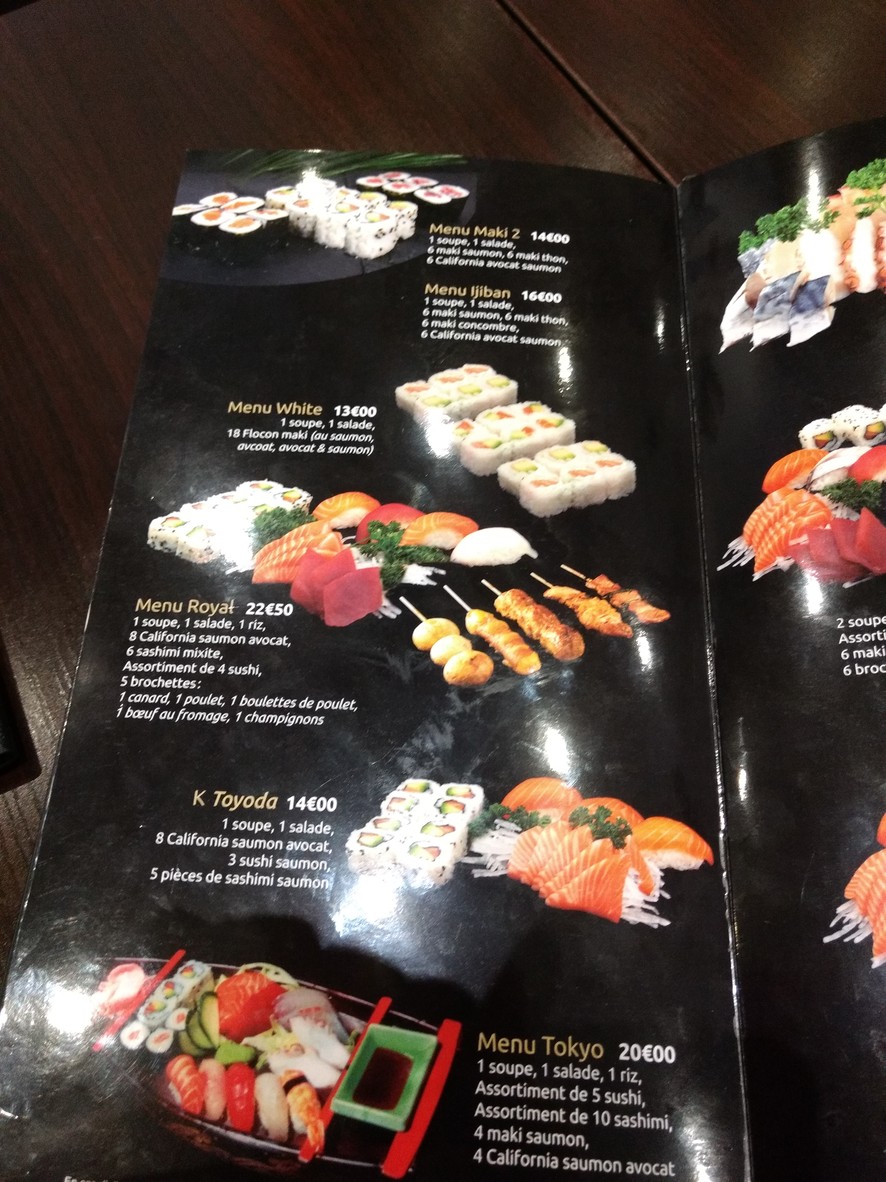 Restaurant Japonais Asie B7 menu 9