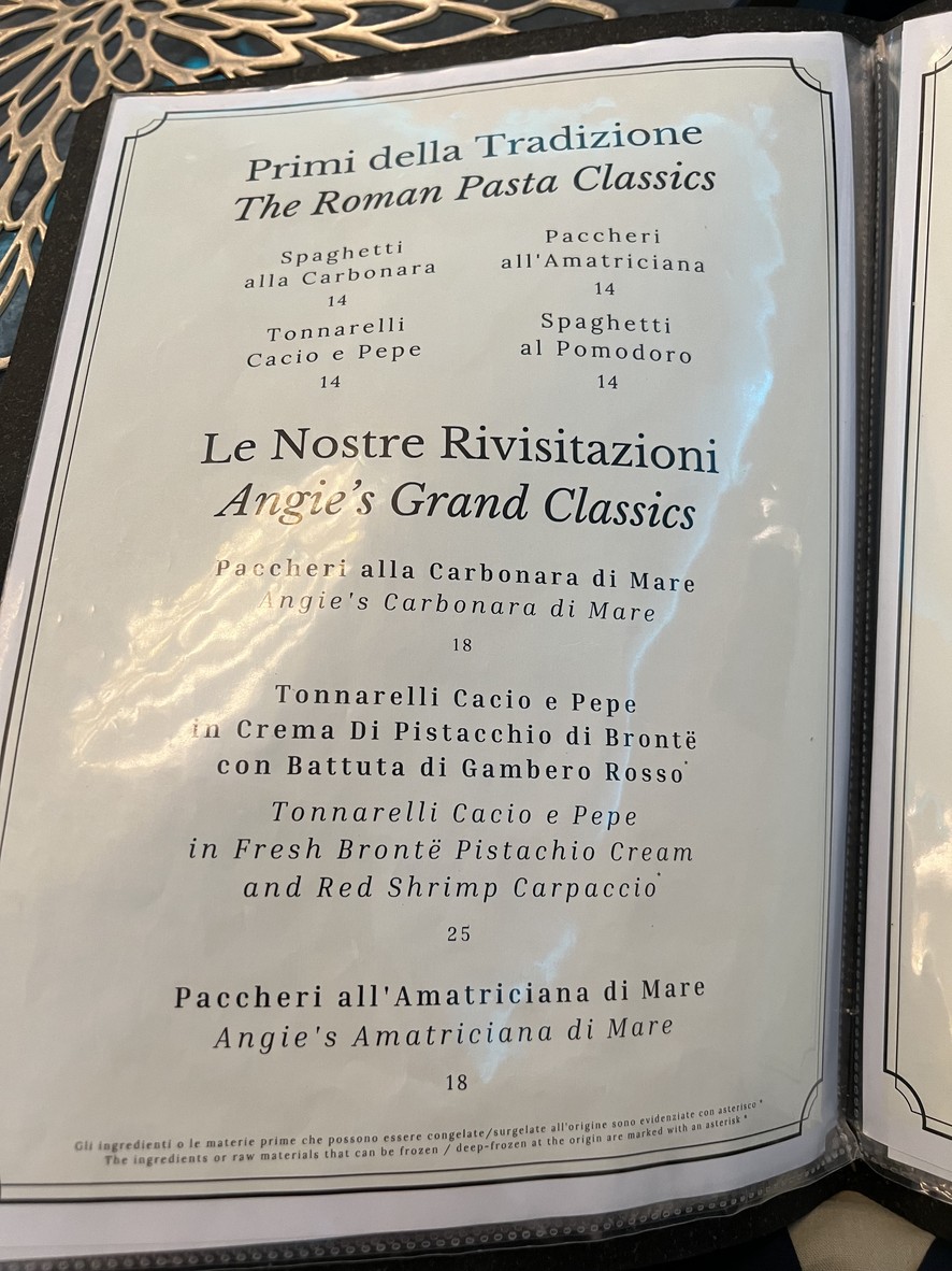 Angie’s Restaurant menu 4