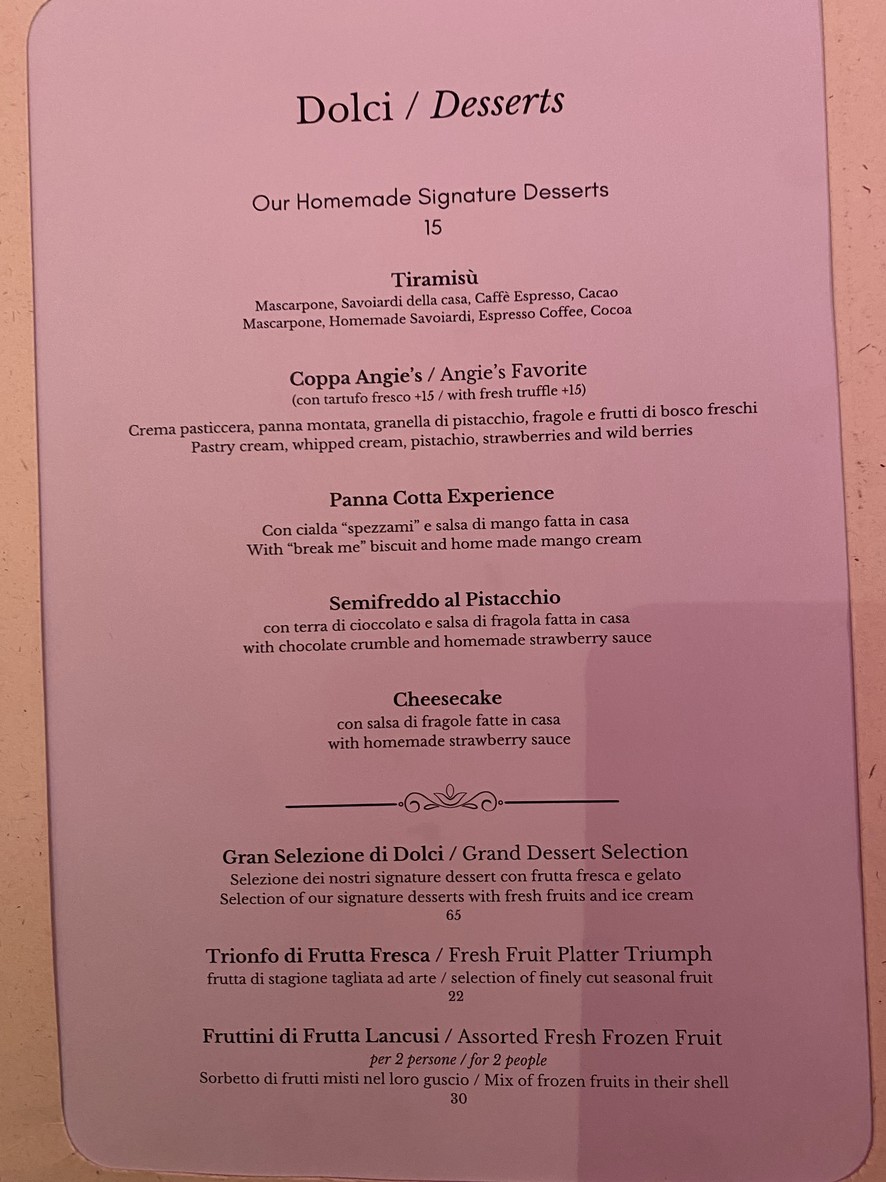 Angie’s Restaurant menu 6