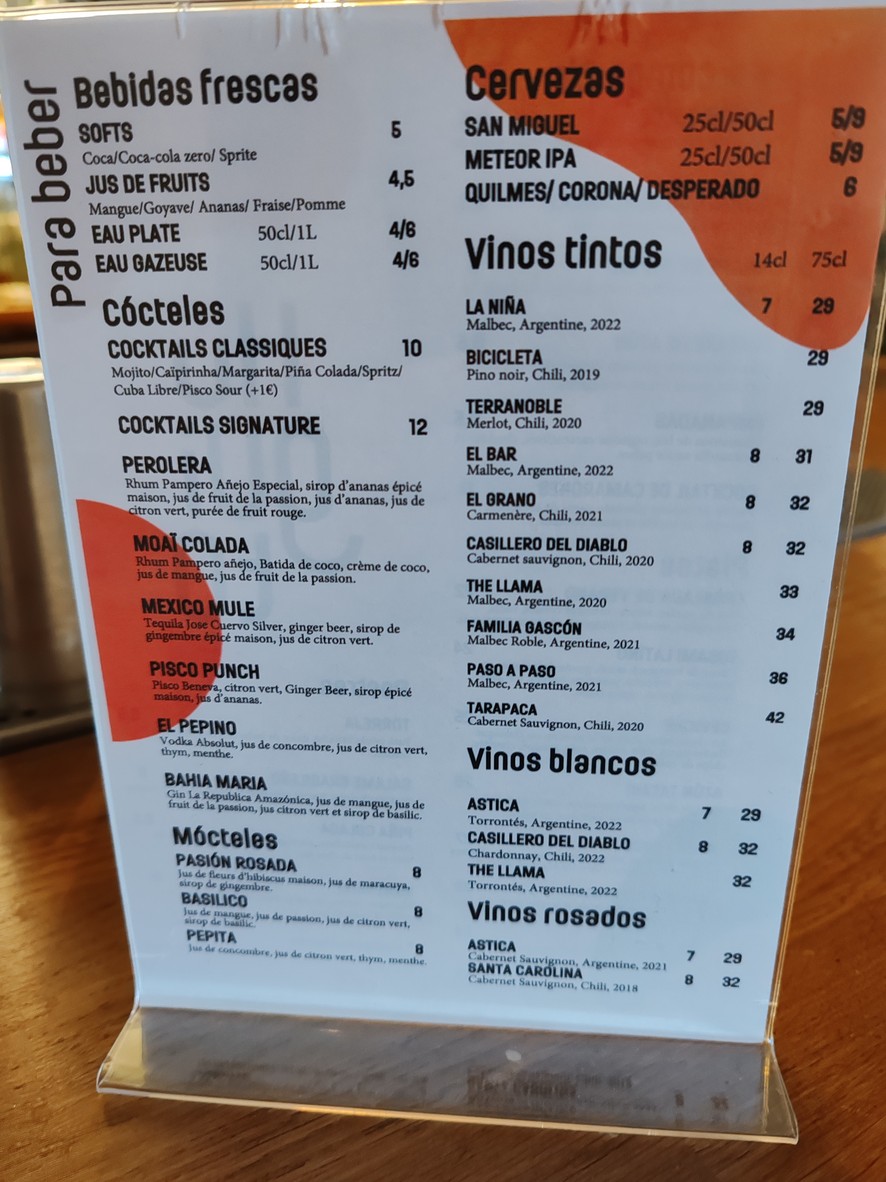 Huguito menu 2