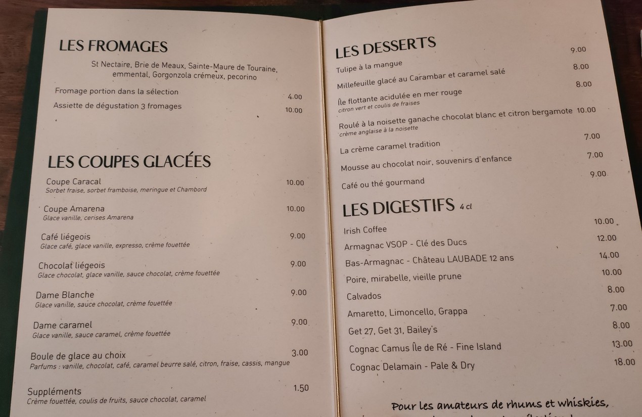 CARACAL - Restaurant - Saint Mandé menu 3