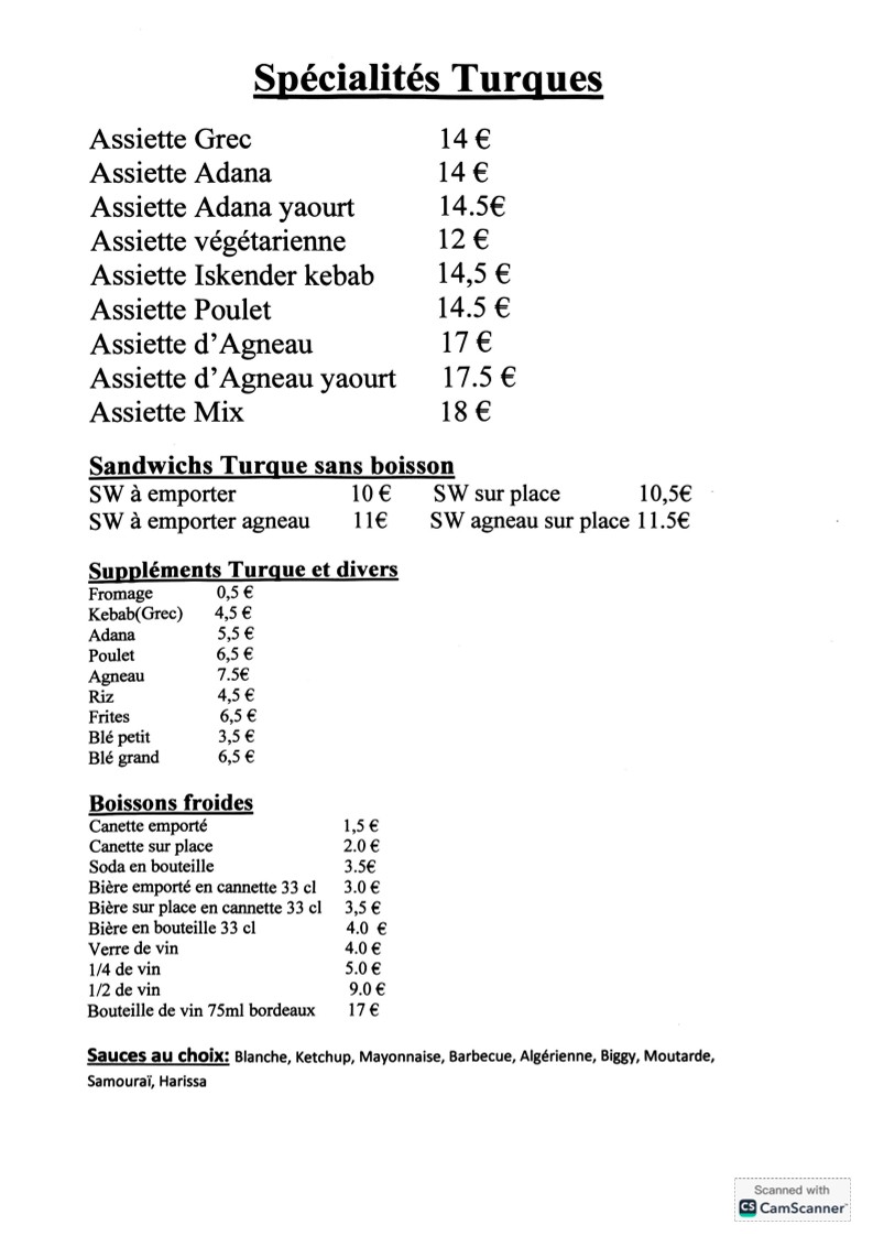 Restaurant Le Pera menu 2