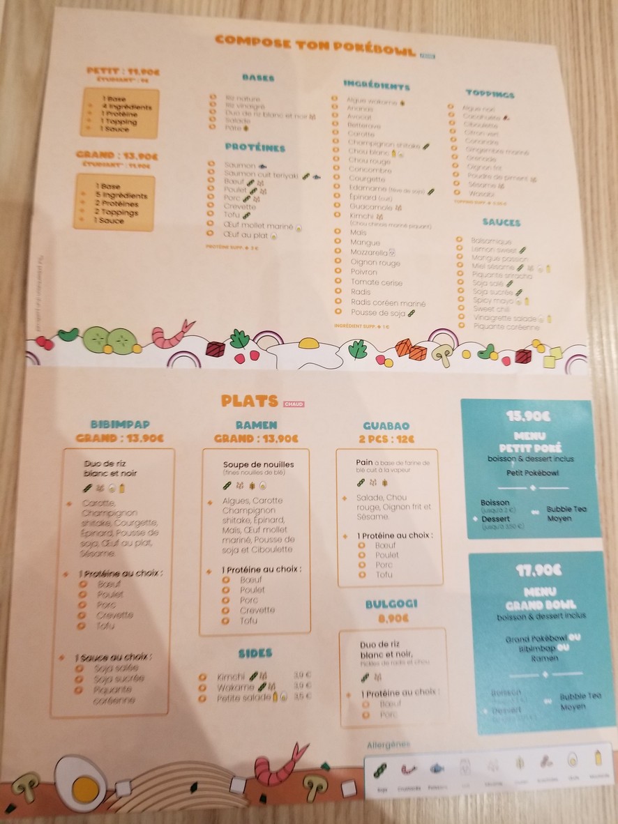 Superbowl menu 1