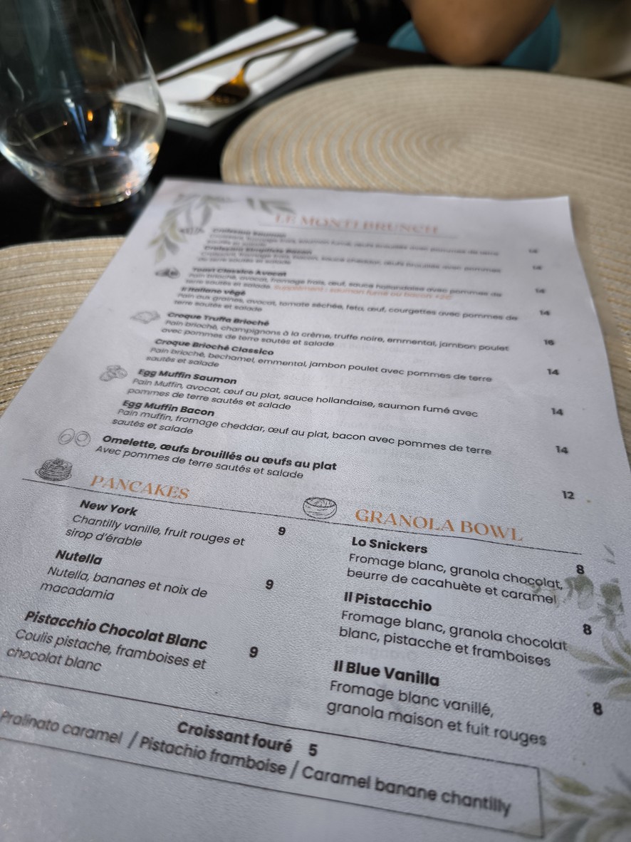 Le Monti Restaurant menu 1