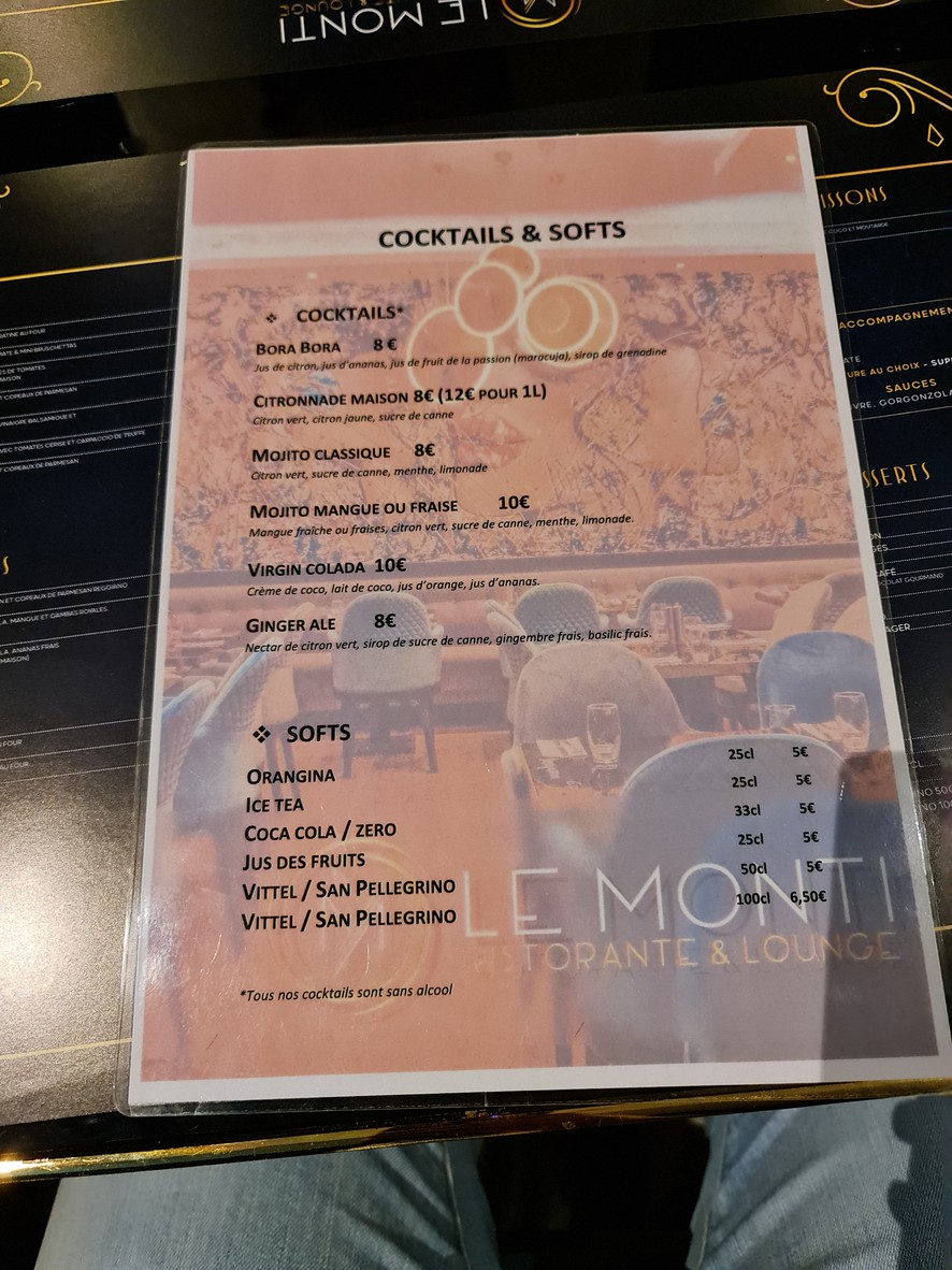 Le Monti Restaurant menu 4