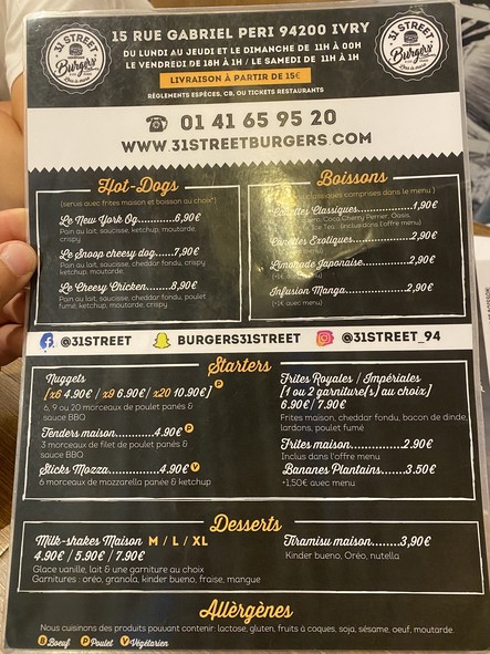 31 STREET BURGERS - 94200 IVRY