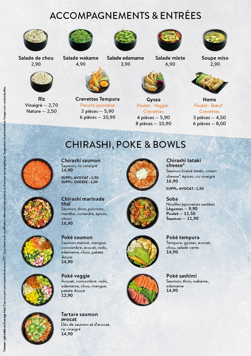 Sushi Pacha - Restaurant Sushi Japonais Paris 14 menu 1