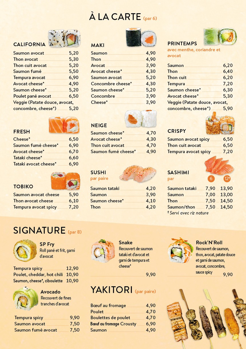Sushi Pacha - Restaurant Sushi Japonais Paris 14 menu 3