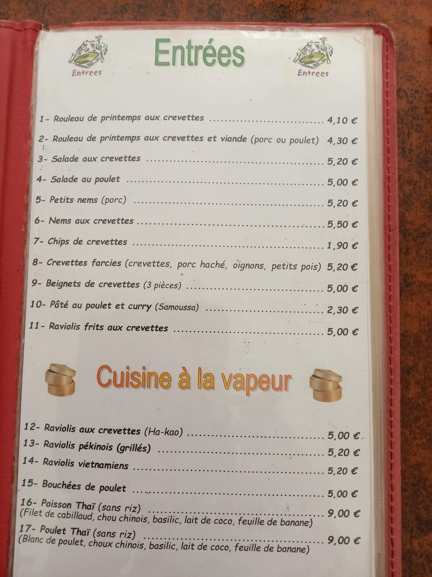 Rouleau de Printemps menu 1