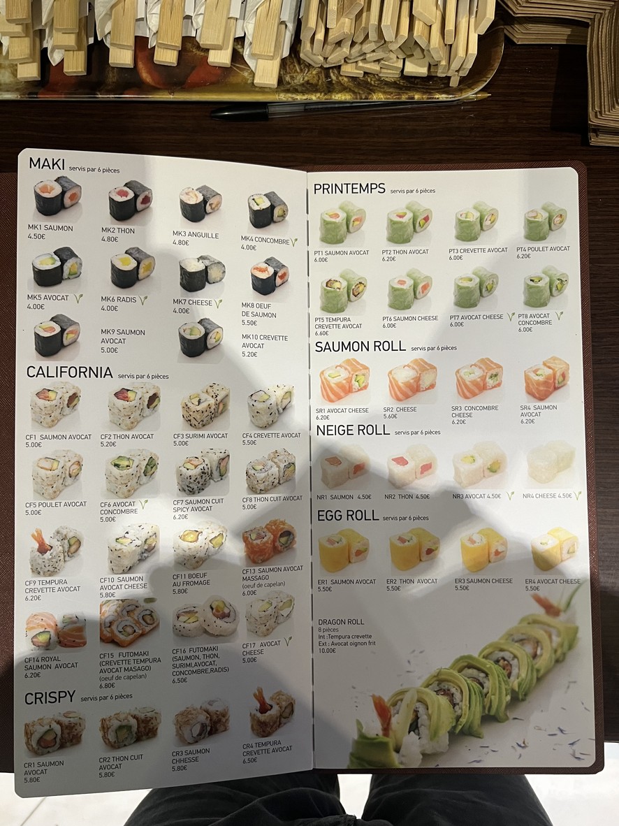 Restaurant Japonais Tasty Sushi menu 3