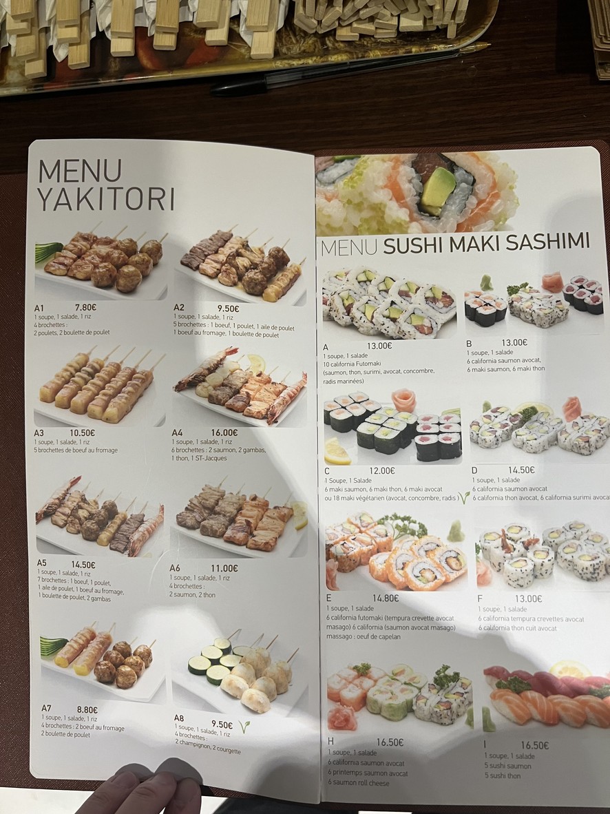 Restaurant Japonais Tasty Sushi menu 4