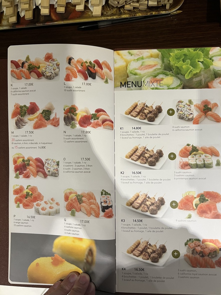 Restaurant Japonais Tasty Sushi menu 5