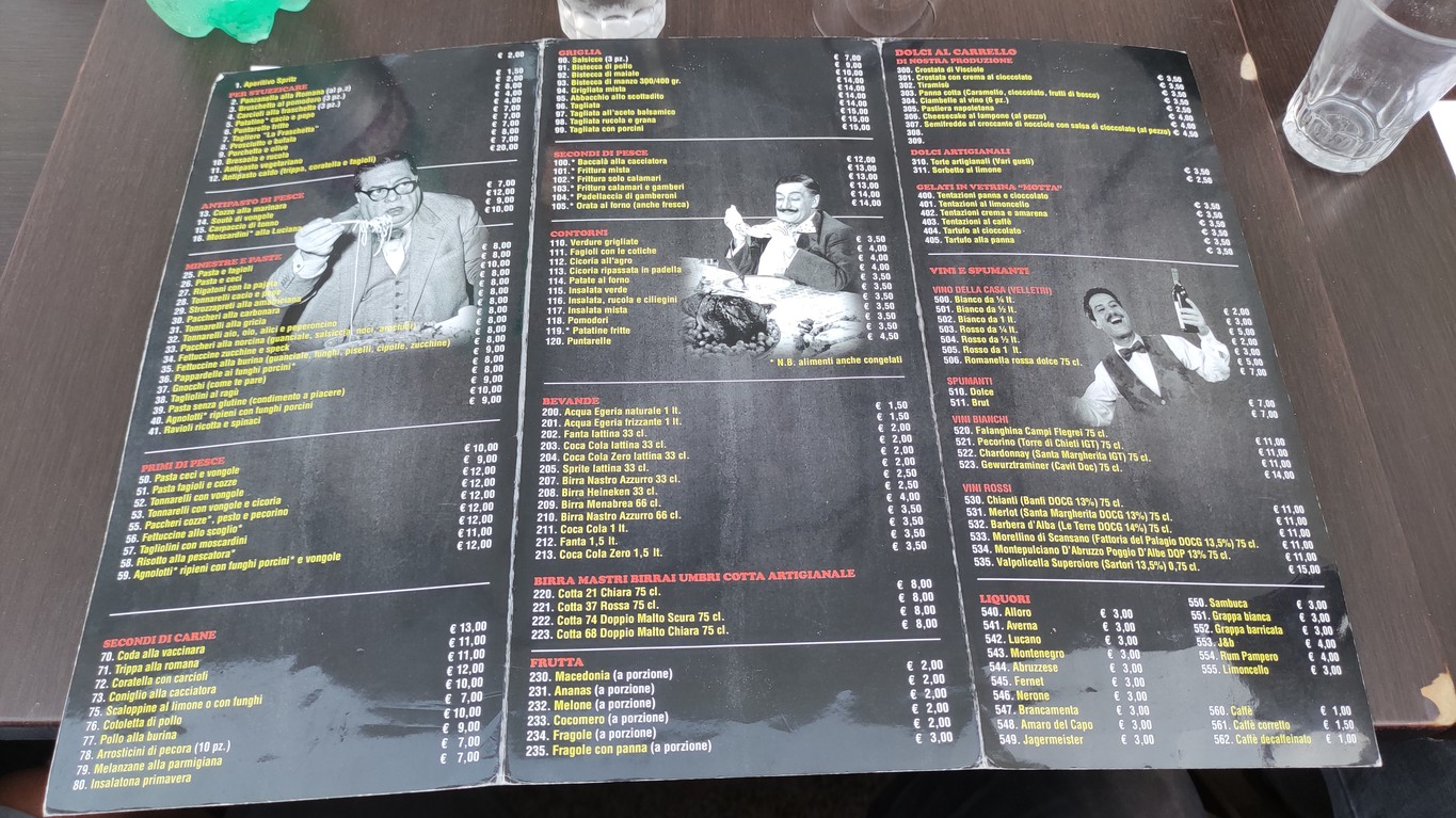 Trattoria La Fraschetta menu 2