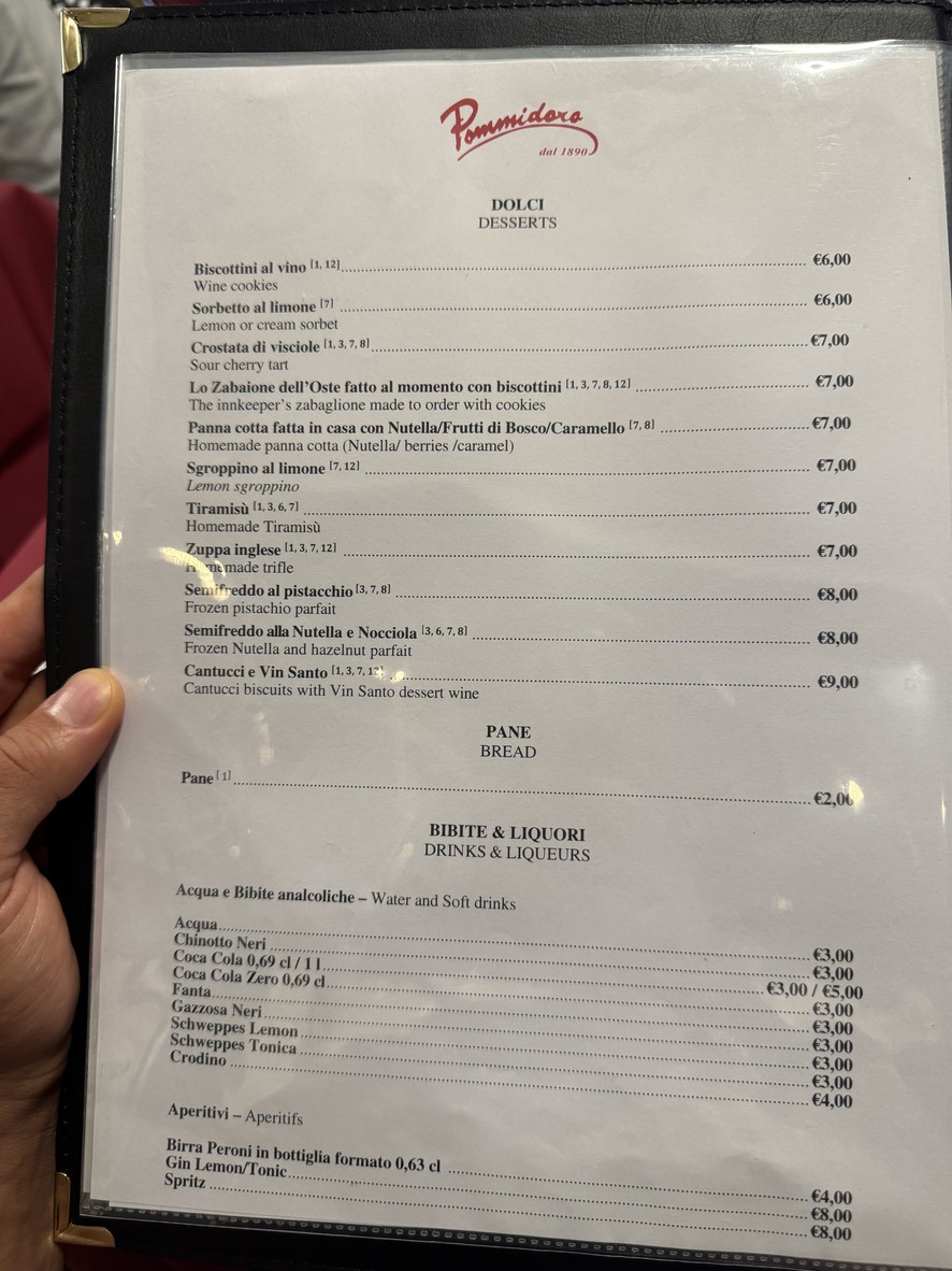 Pommidoro dal 1890 Ristorante menu 6