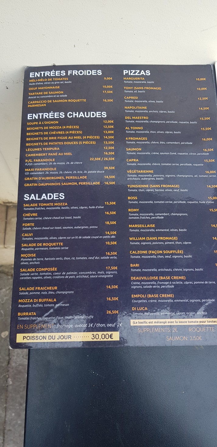 Arni's menu 1