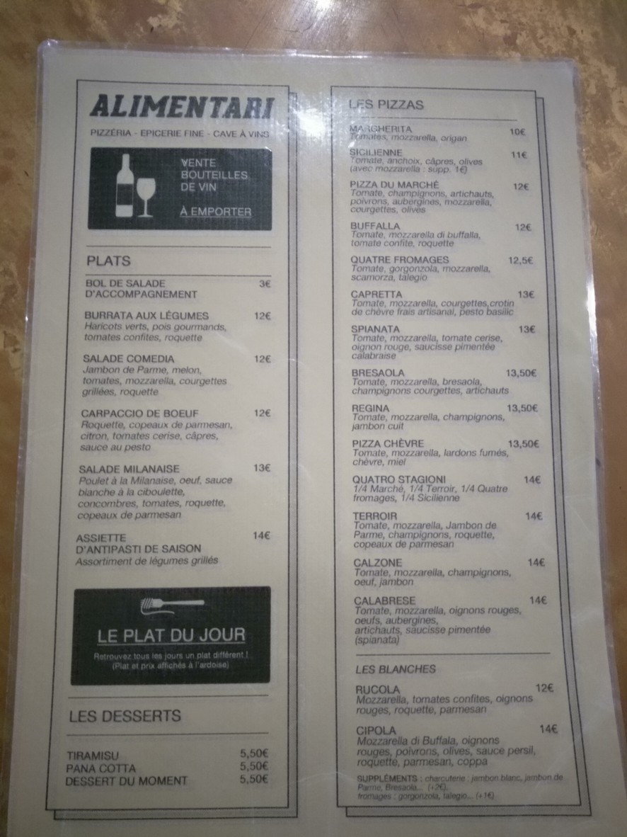 Alimentari menu 2