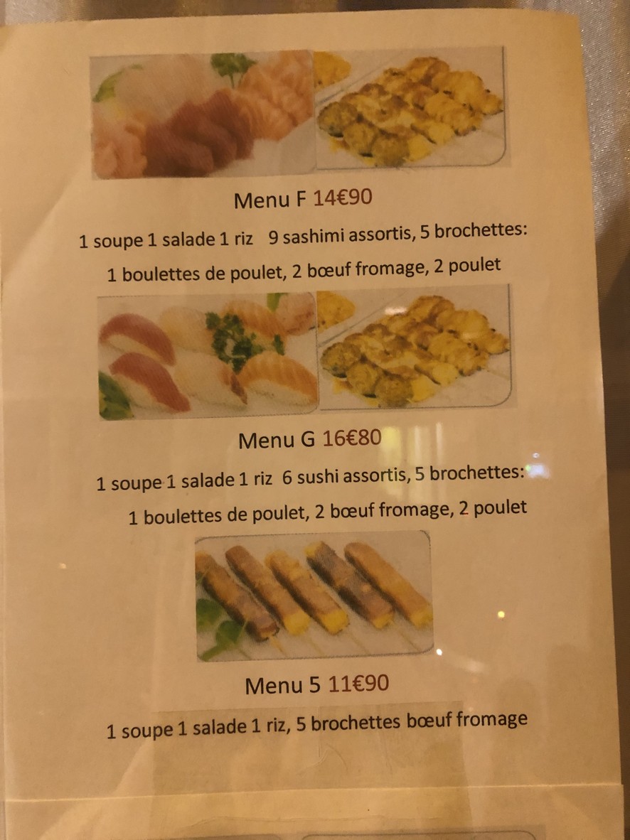 Bo Sushi menu 3