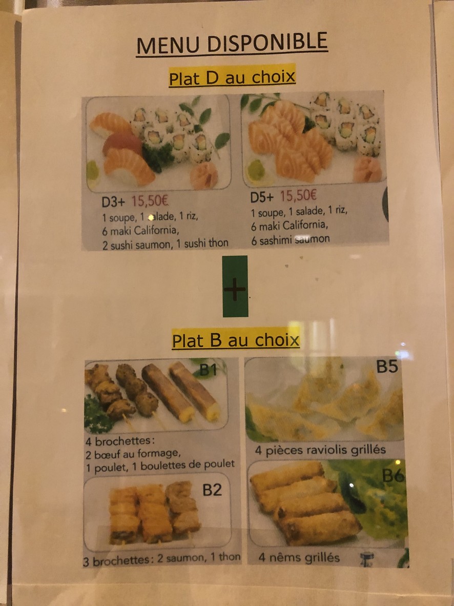 Bo Sushi menu 5