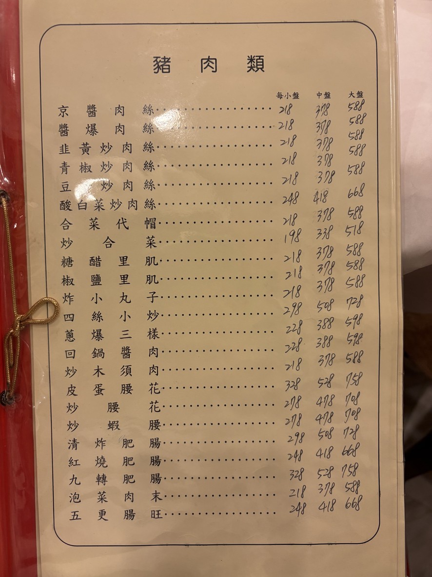 Běipíng Tóngqìng Lóu menu 2