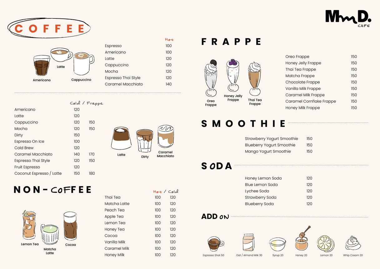 MmD.Cafe & Bar menu 1