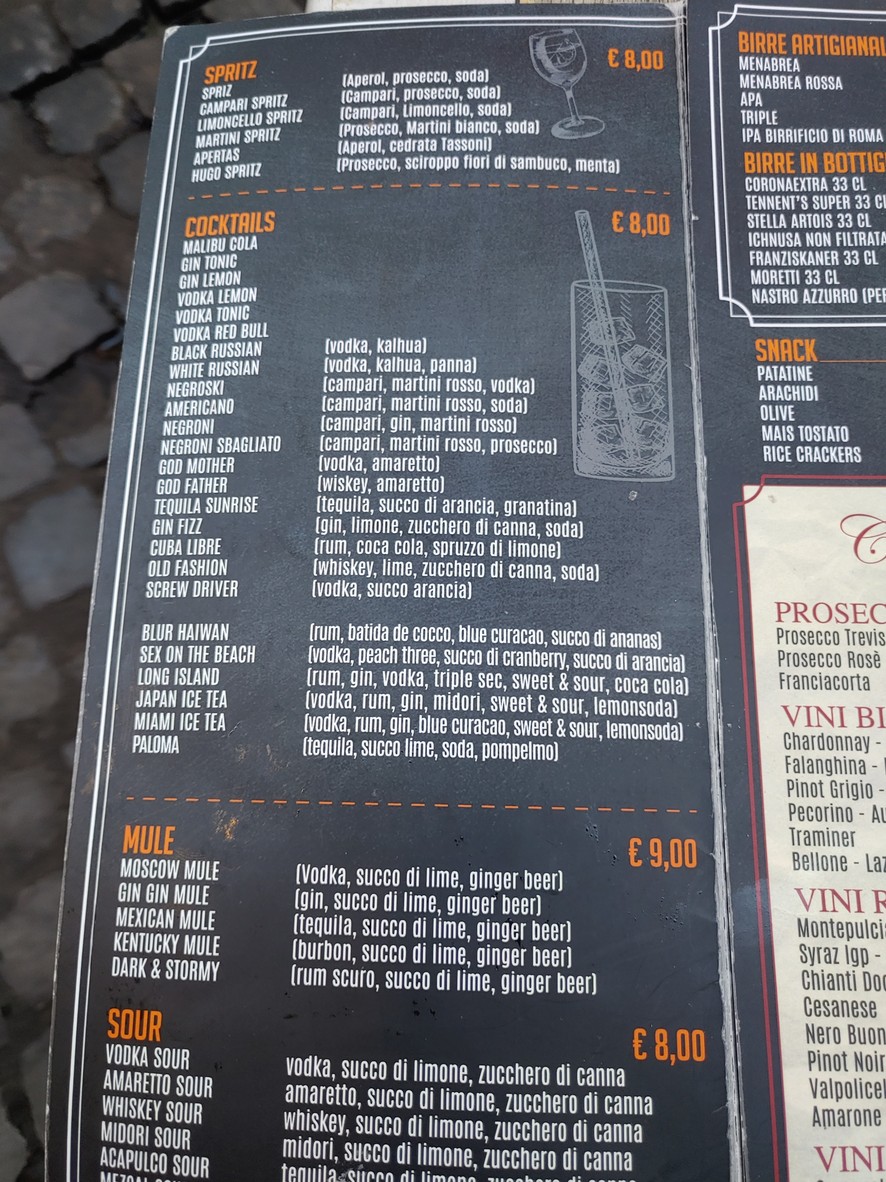 Cencio la Parolaccia menu 4