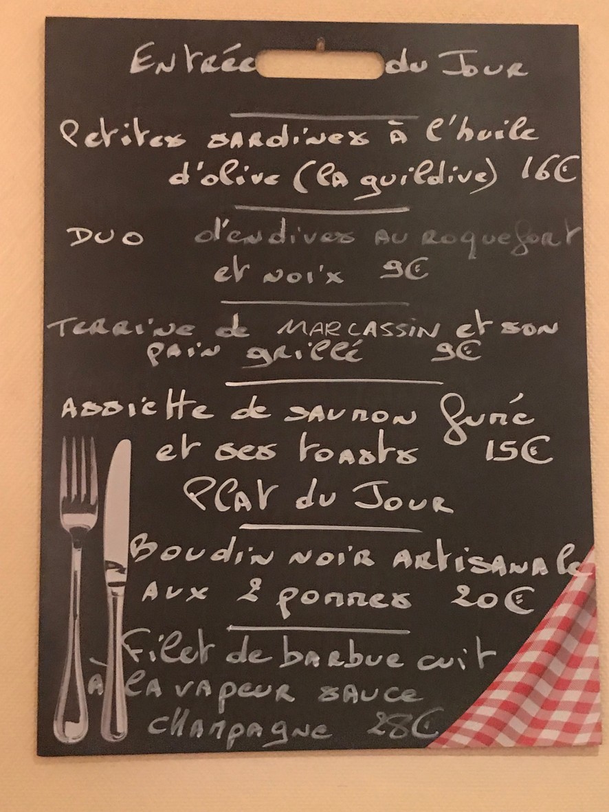 Le Brandevin menu 3