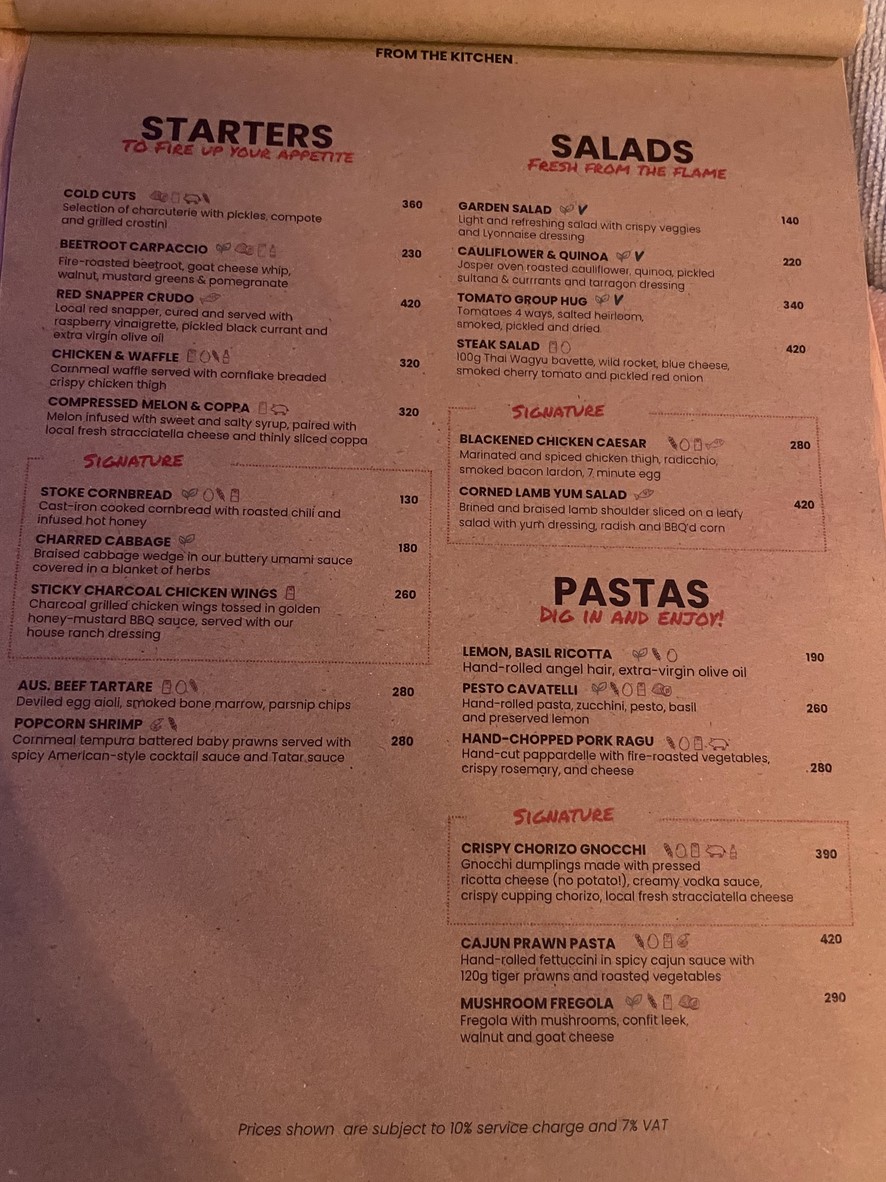 斯托克曼曼谷 menu 1