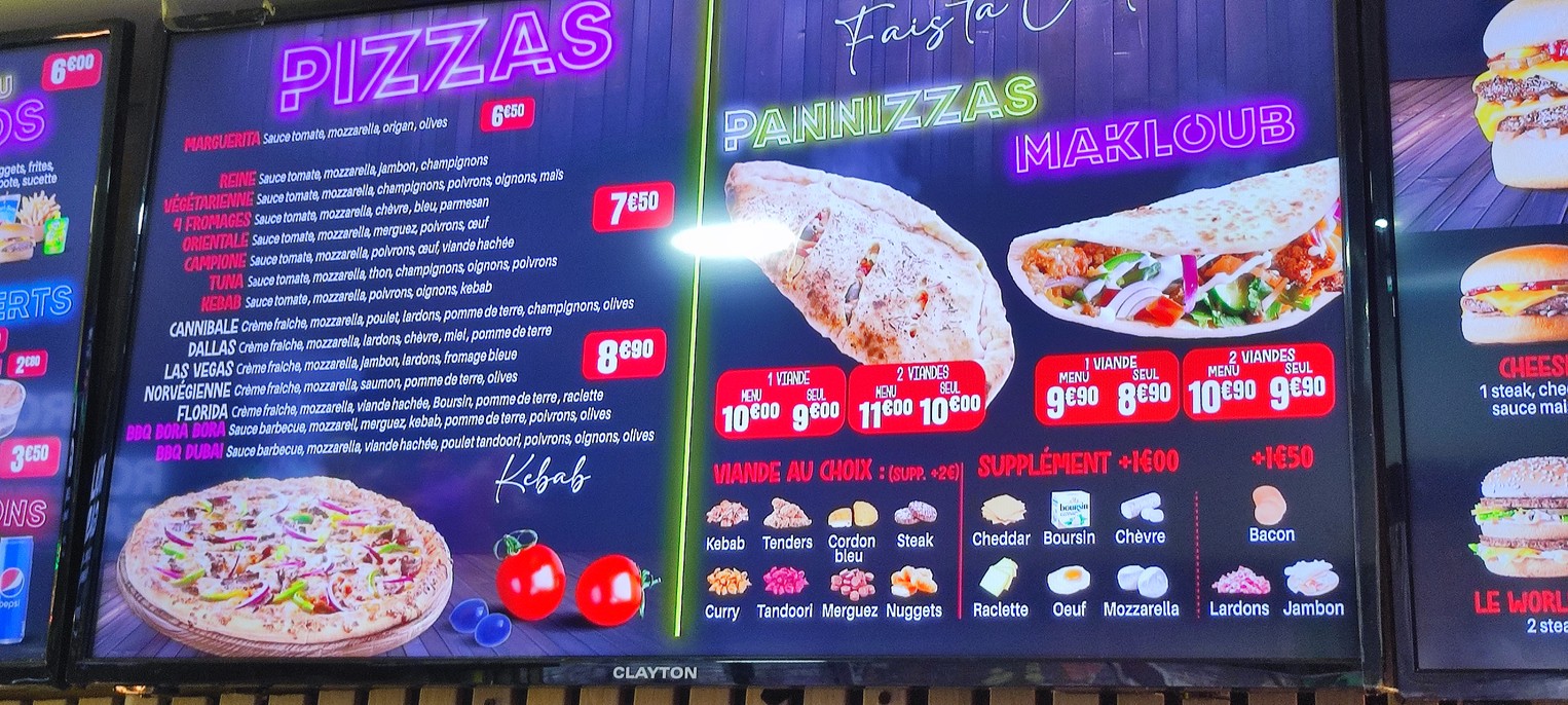 Le World Food menu 2