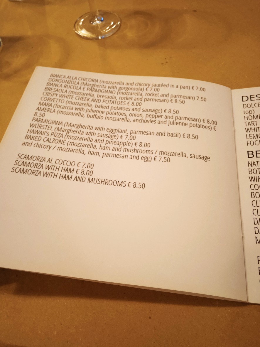 La Briciola menu 2