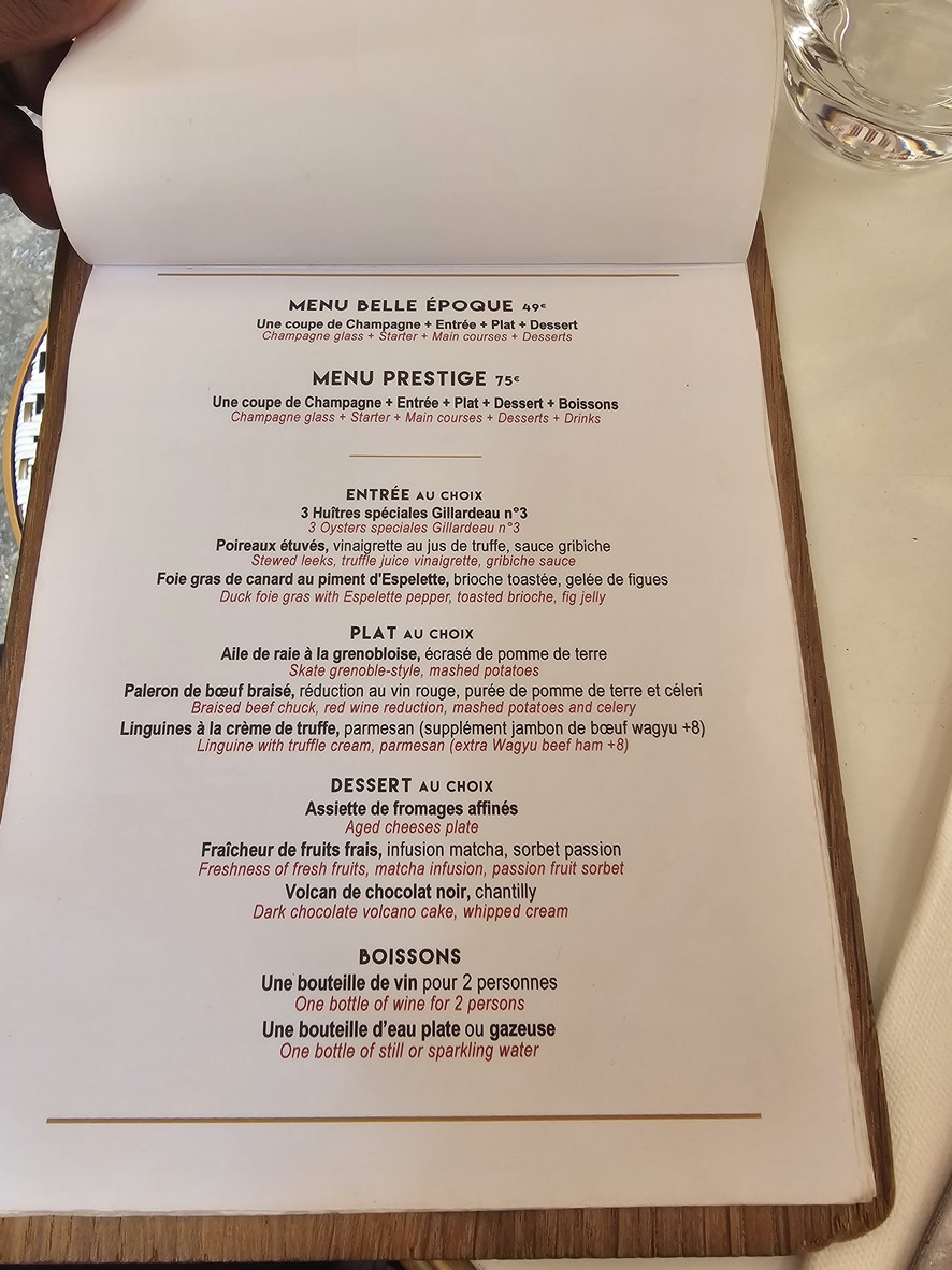 Bistro Saint Dominique menu 1