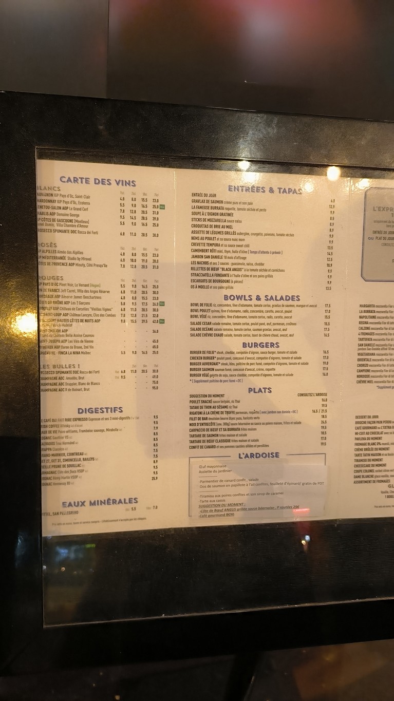 Folie Liberté menu 1