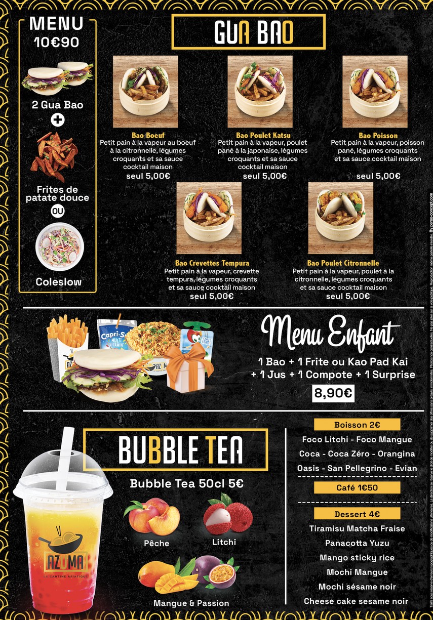 ZUMITA COLOMBES menu 3