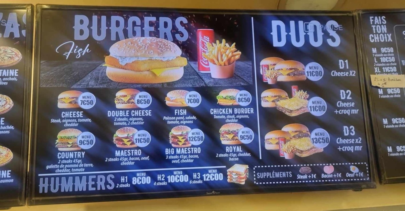 Maestro's Food menu 2