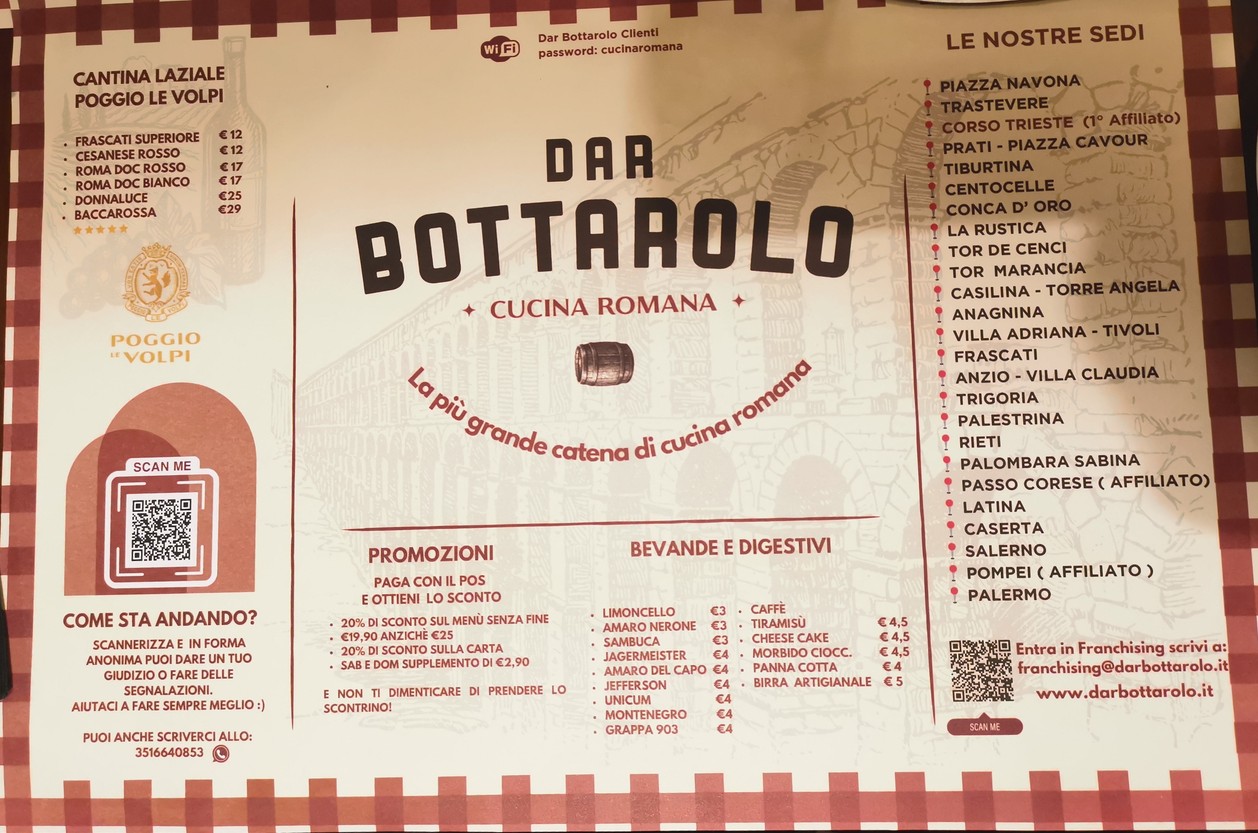 Dar Bottarolo Corso Trieste - Affiliato menu 2