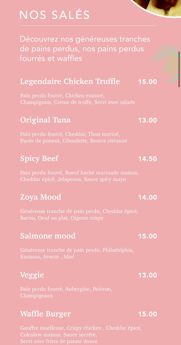 El Zoya BRUNCH & CENA menu 2