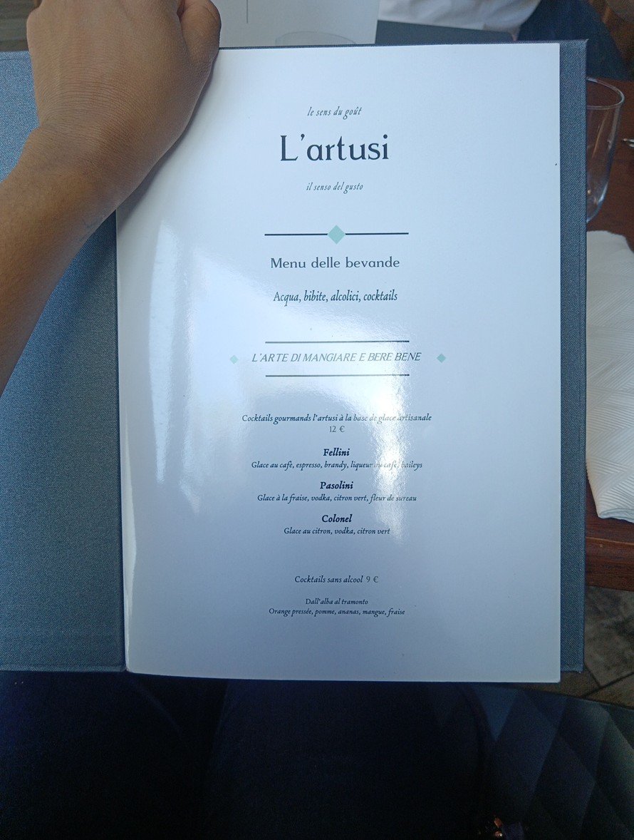 L’Artusi menu 6