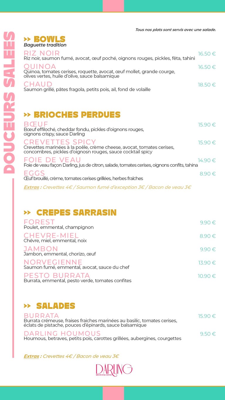Darling menu 2