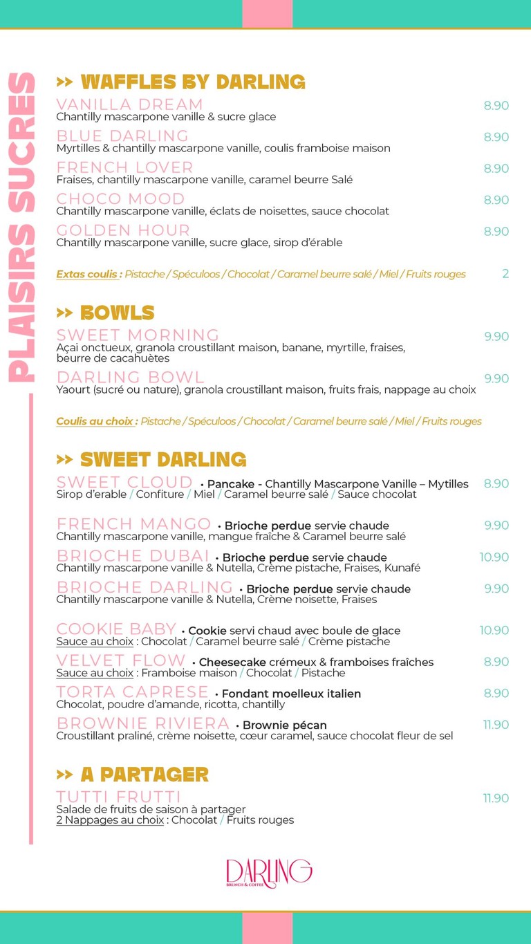 Darling menu 3