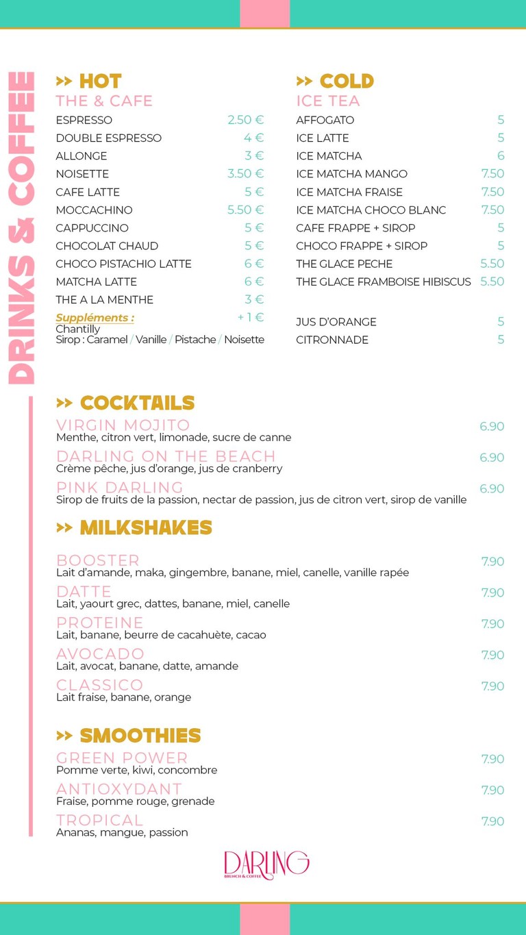 Darling menu 4
