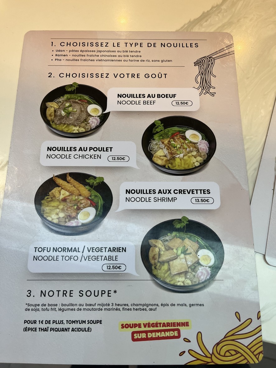 Comment ça va menu 1