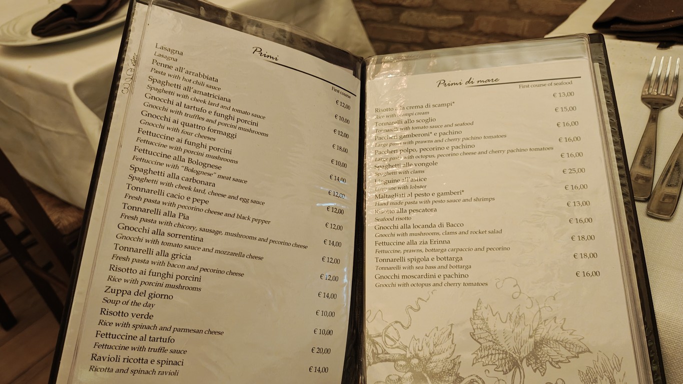 La Locanda di Bacco | Ristorante Storico Roma menu 5