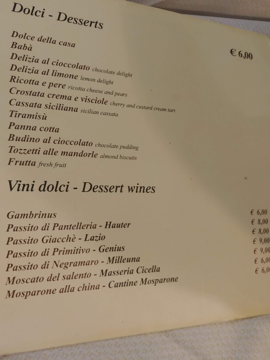 La Locanda di Bacco | Ristorante Storico Roma menu 8