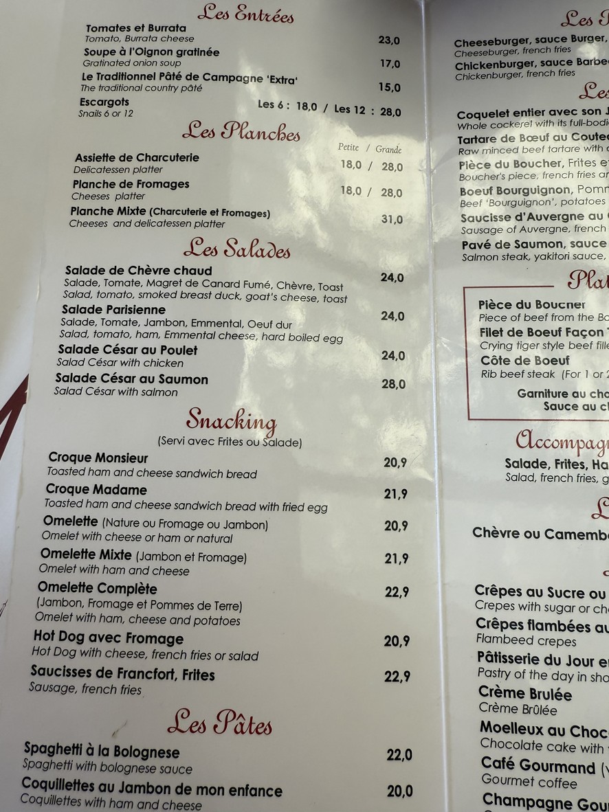 Chez Ribe menu 2