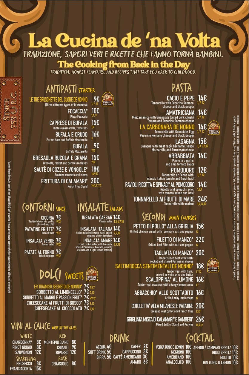 Nonno Melo menu 1