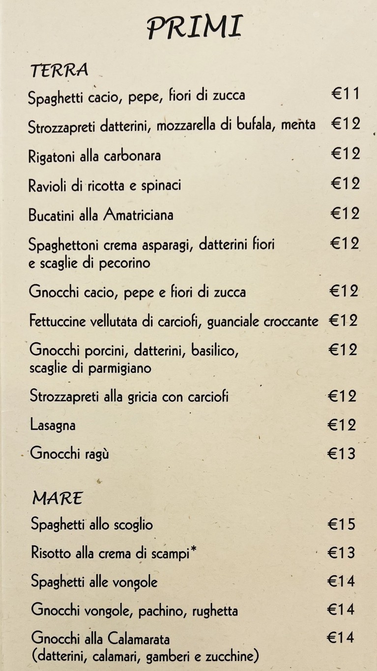 Ristorante La Fornace menu 2
