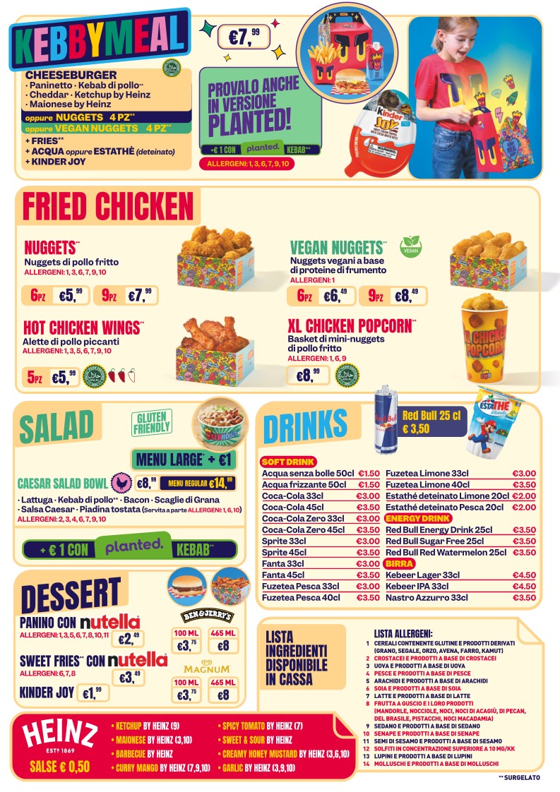 Kebhouze - Cc Porta di Roma menu 2