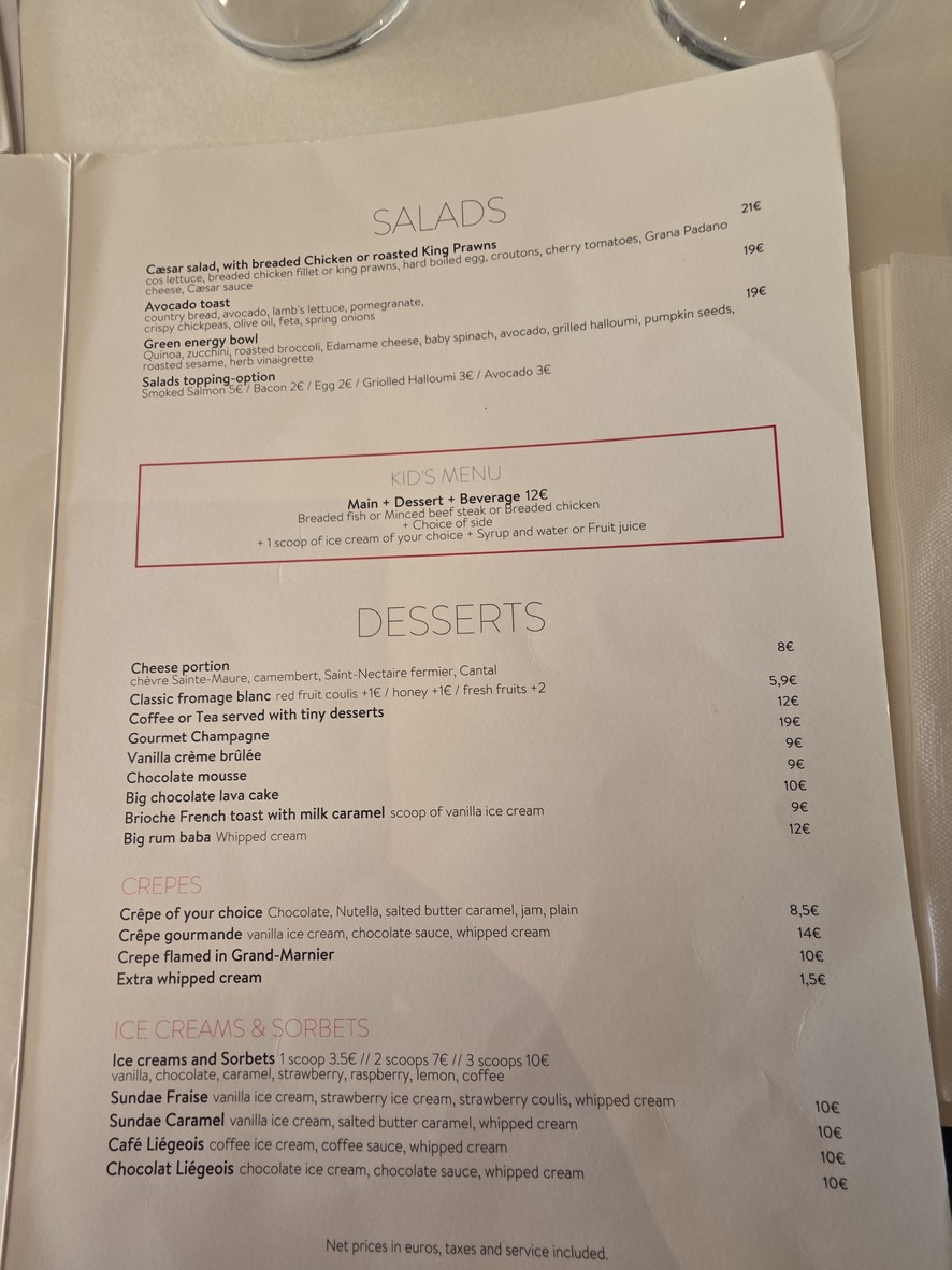 Café des officiers menu 2